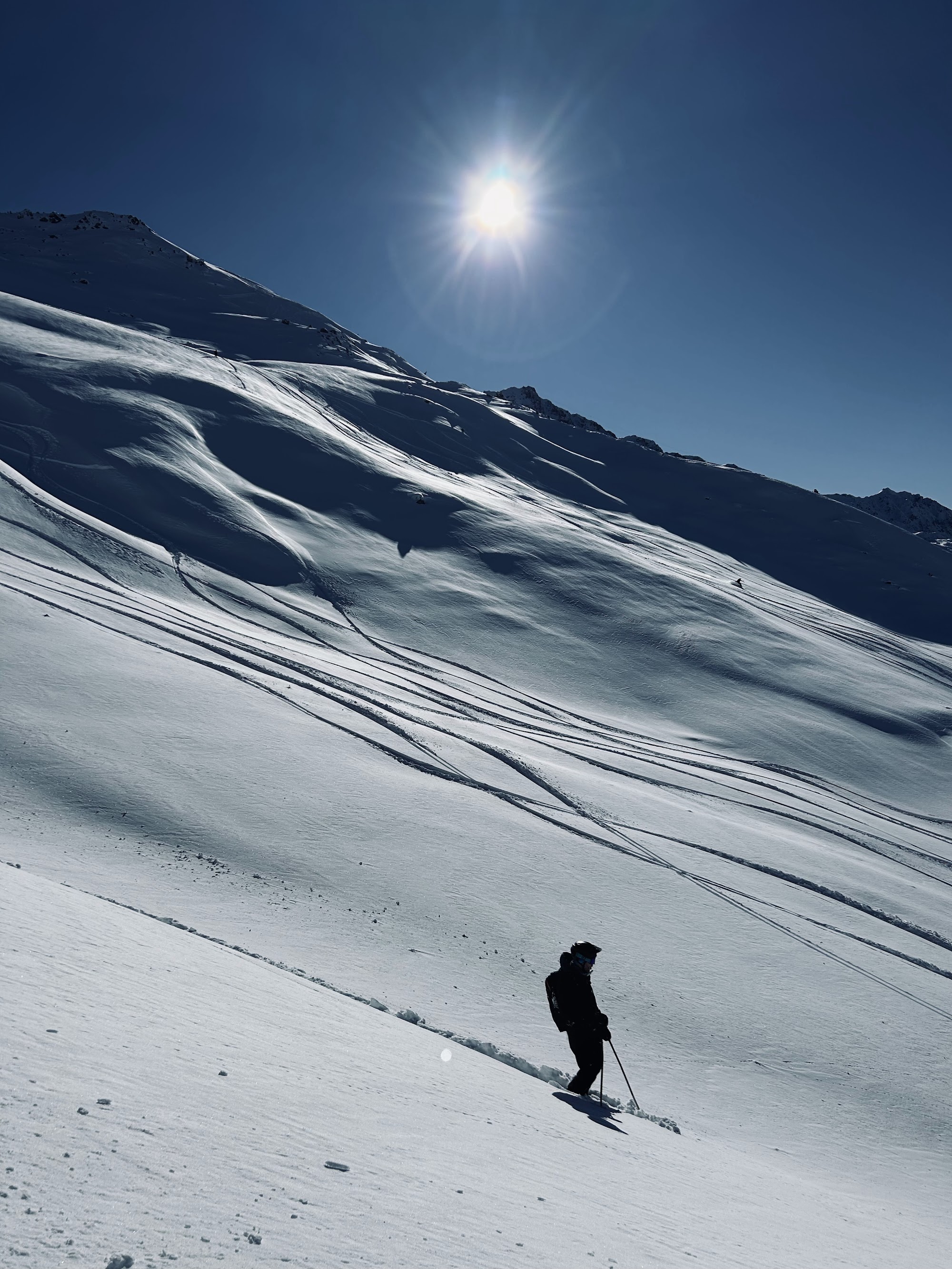 Zasnežené svahy v Lenzerheide