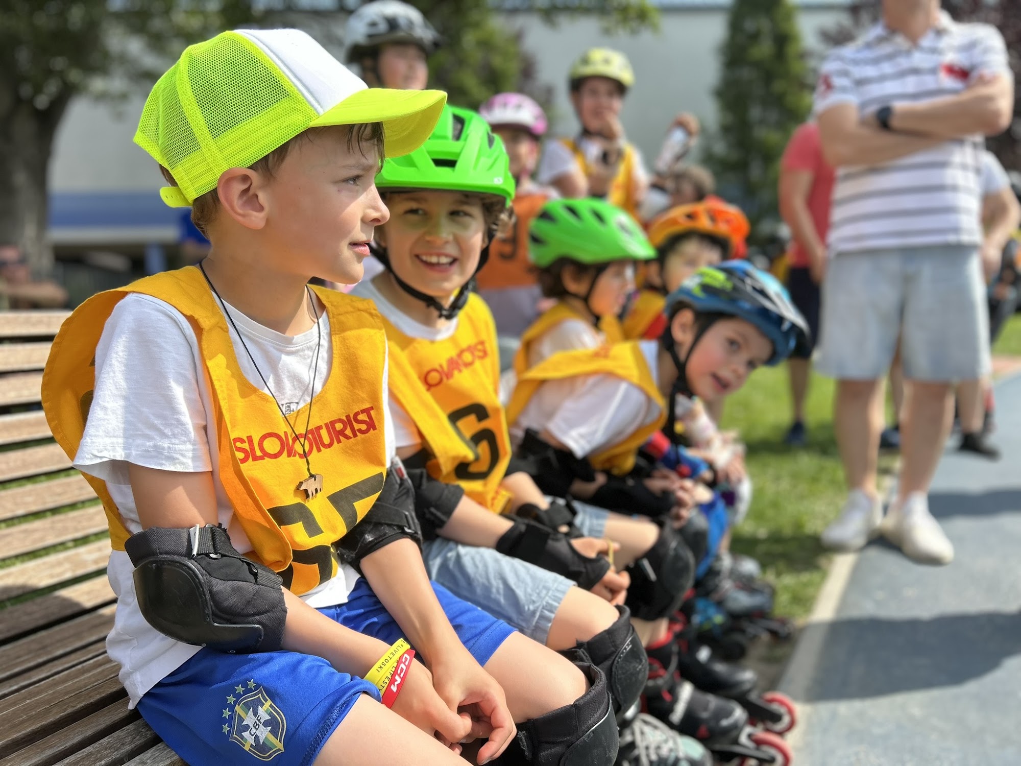 Deti a tréneri SKI Lokomotíva počas spoločného tréningu