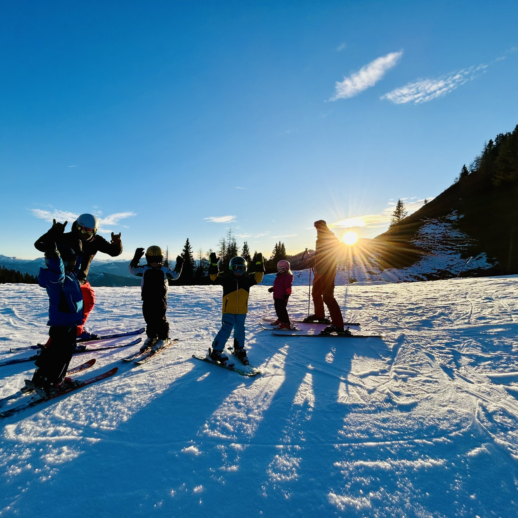 Tréning Ski Lokomotívy na snehu