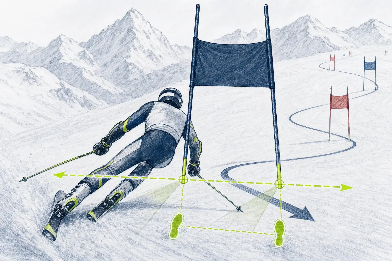 Bránka – technická ilustrácia Ski Loko