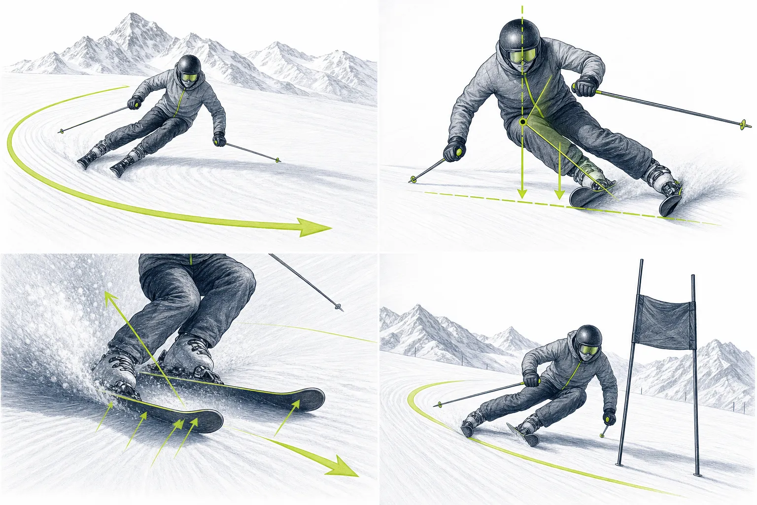 Carving – technická ilustrácia Ski Loko
