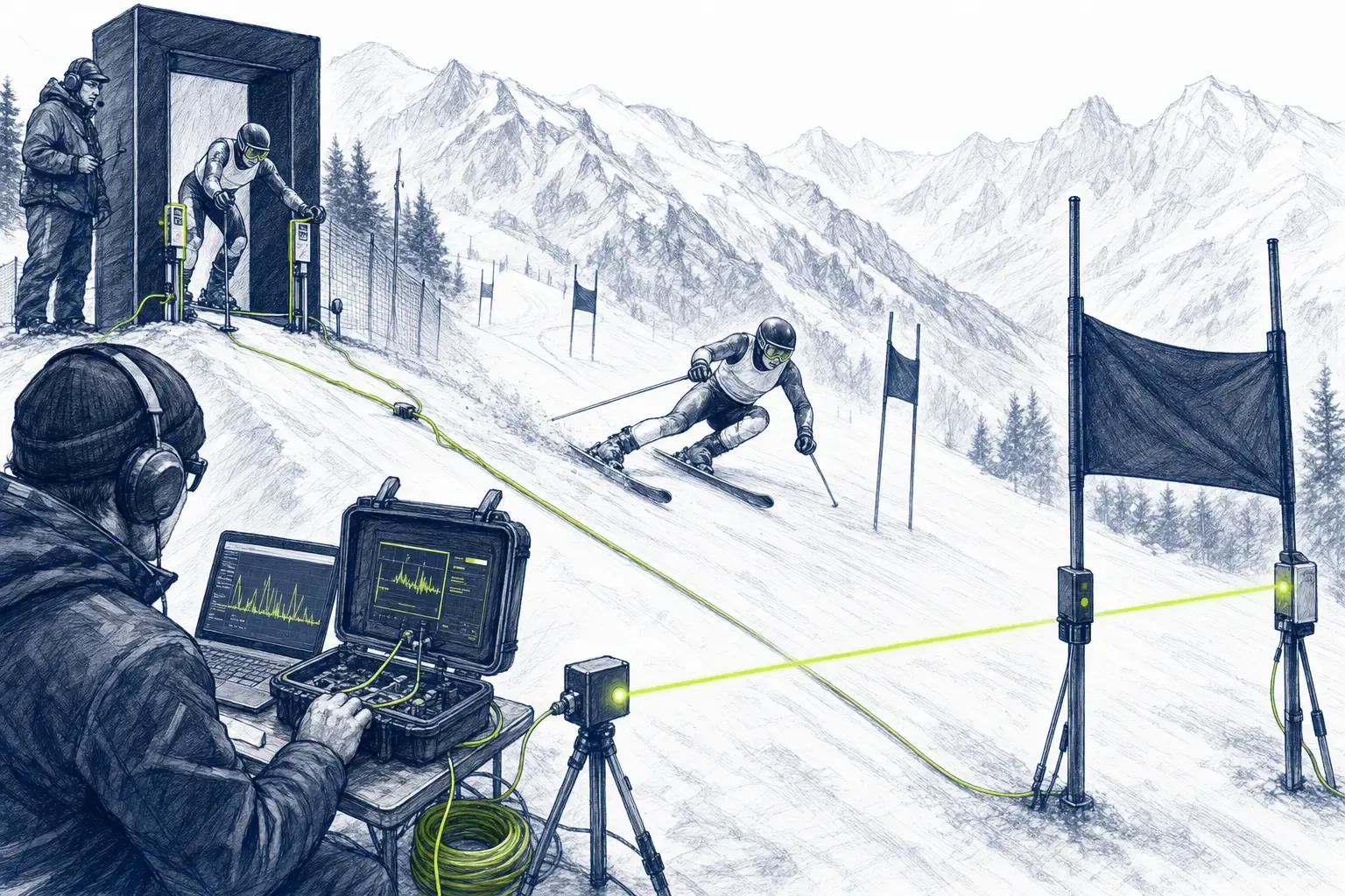 Časomiera – technická ilustrácia Ski Loko