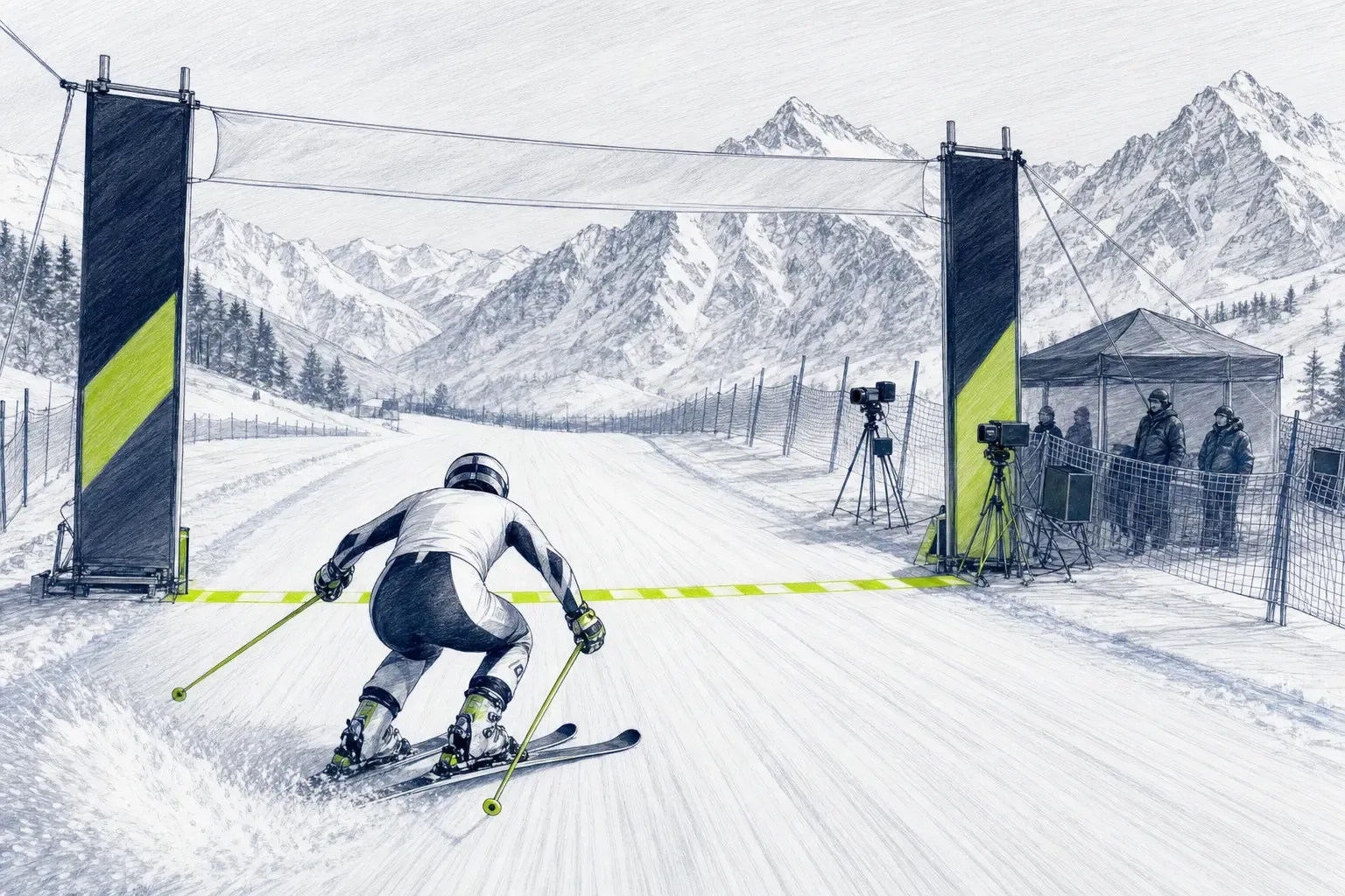 Cieľová čiara – technická ilustrácia Ski Loko