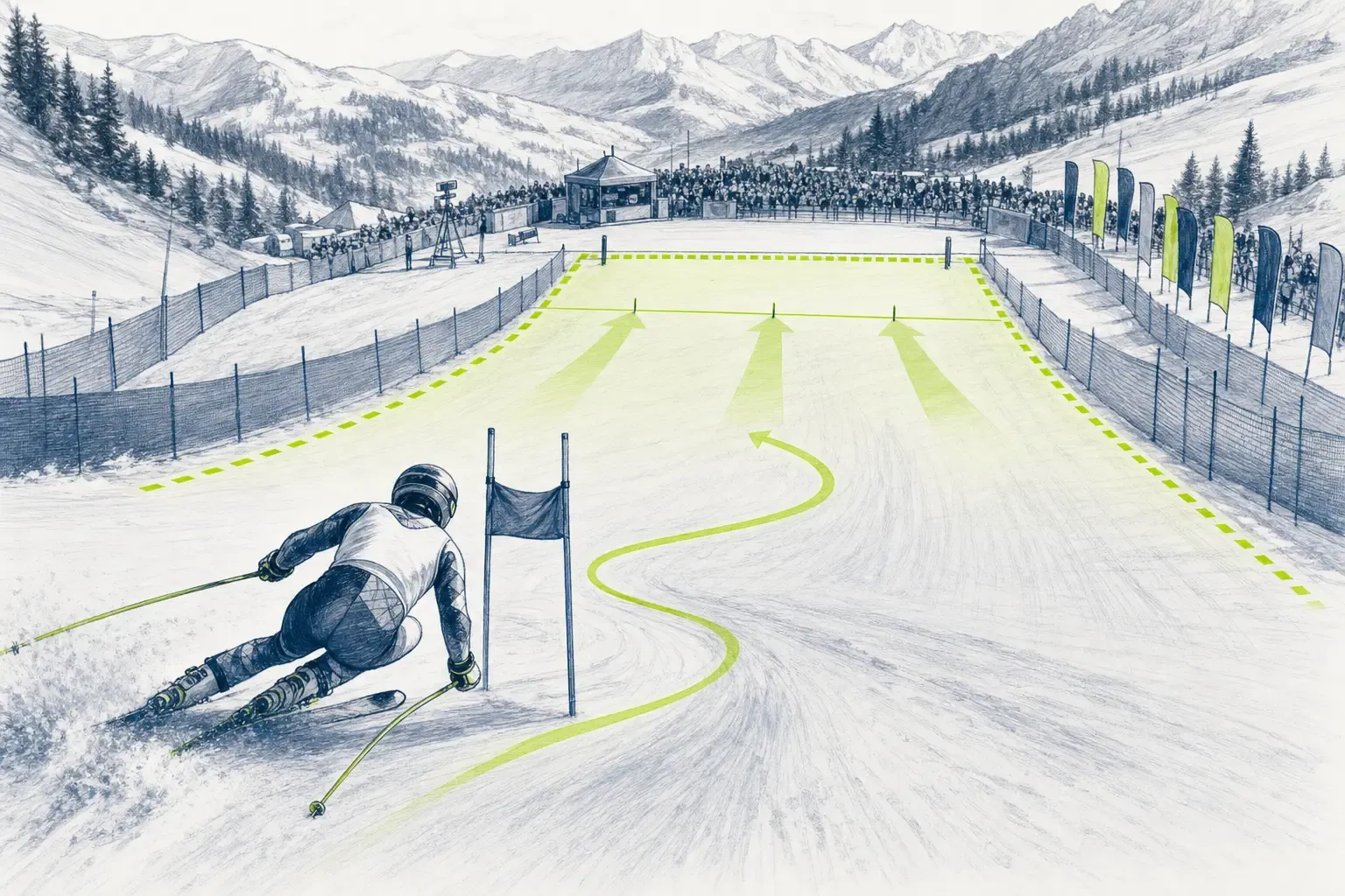 Cieľový priestor – technická ilustrácia Ski Loko
