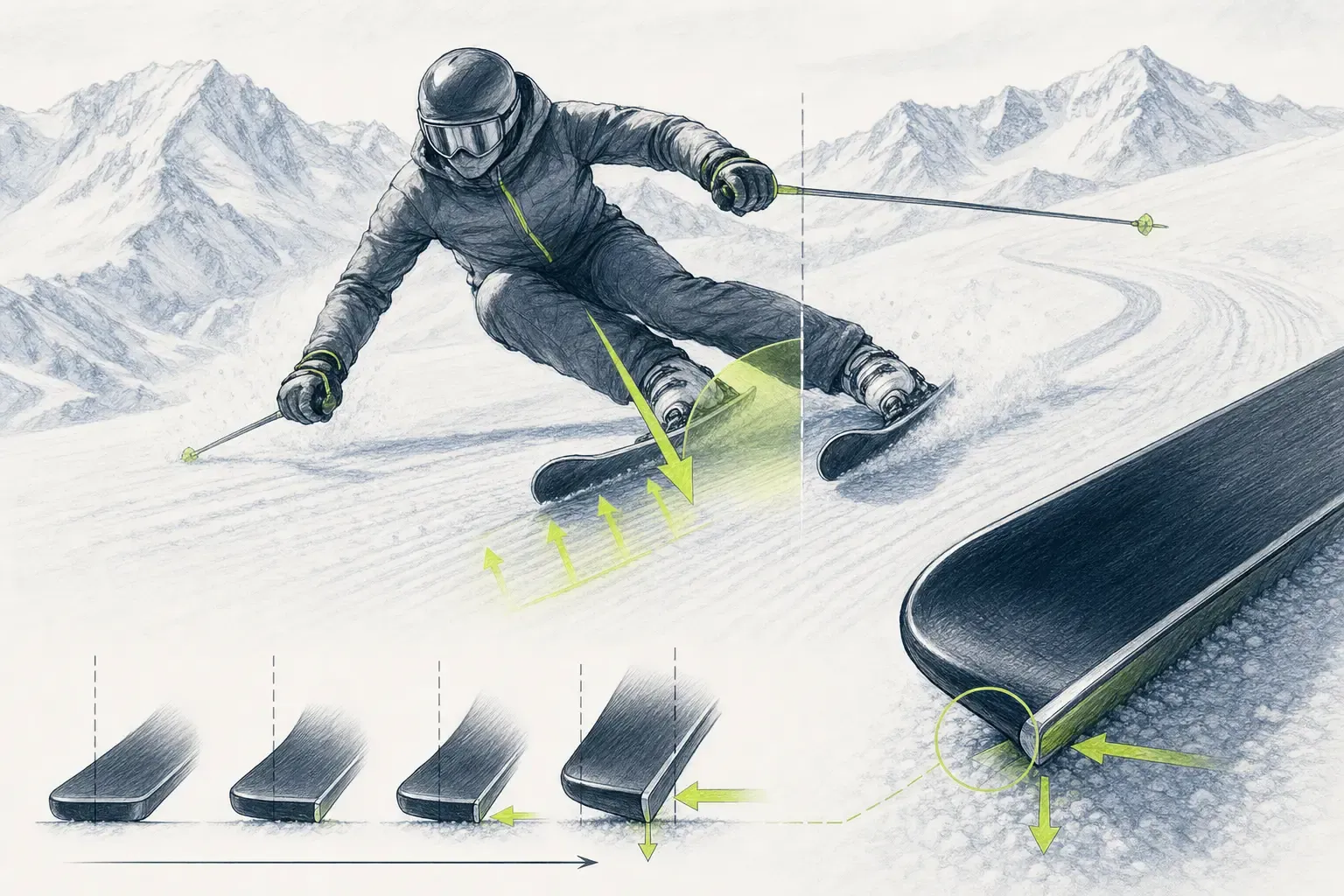 Hrana lyže – technická ilustrácia Ski Loko