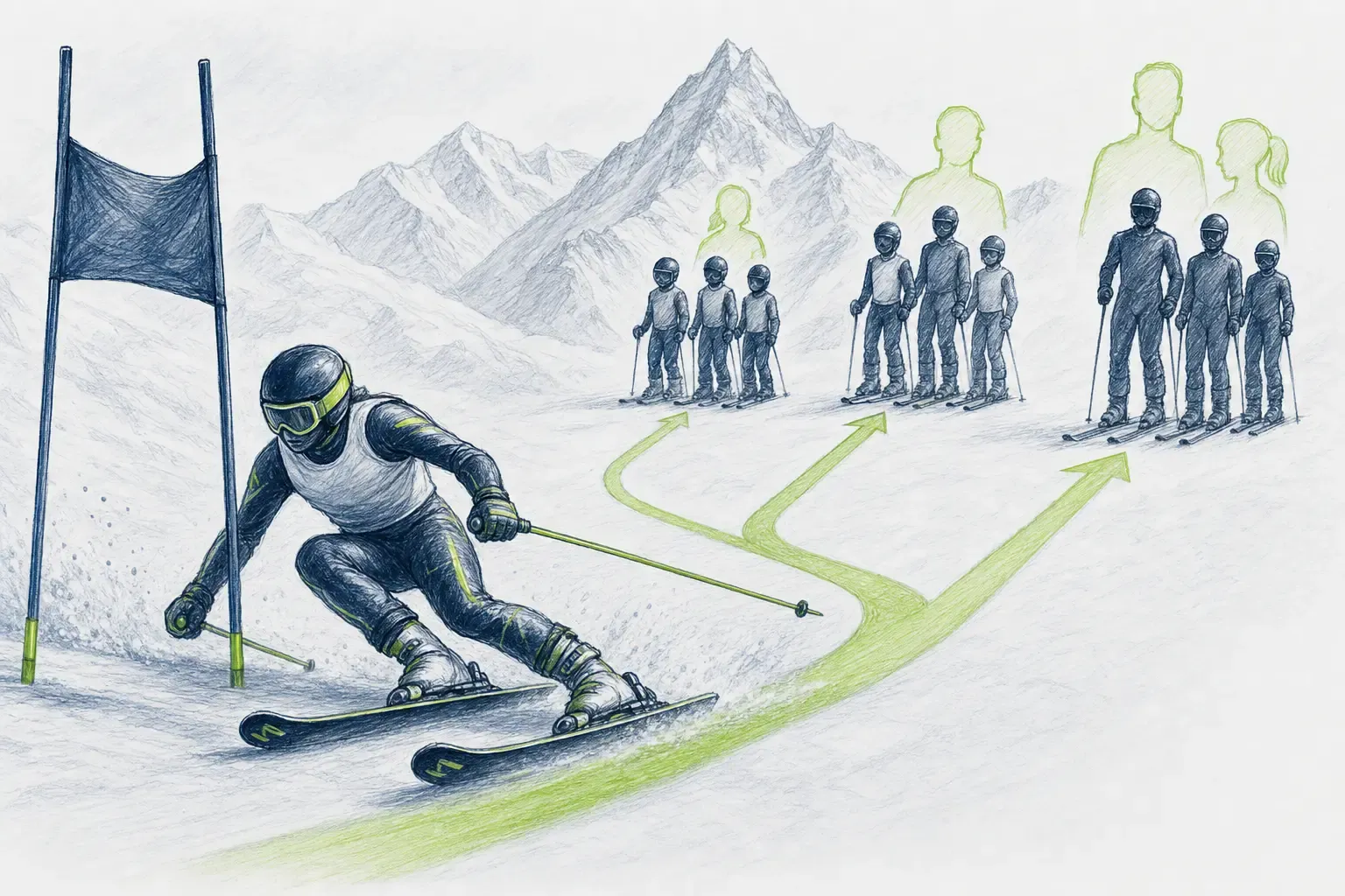 Kategória pretekára – technická ilustrácia Ski Loko