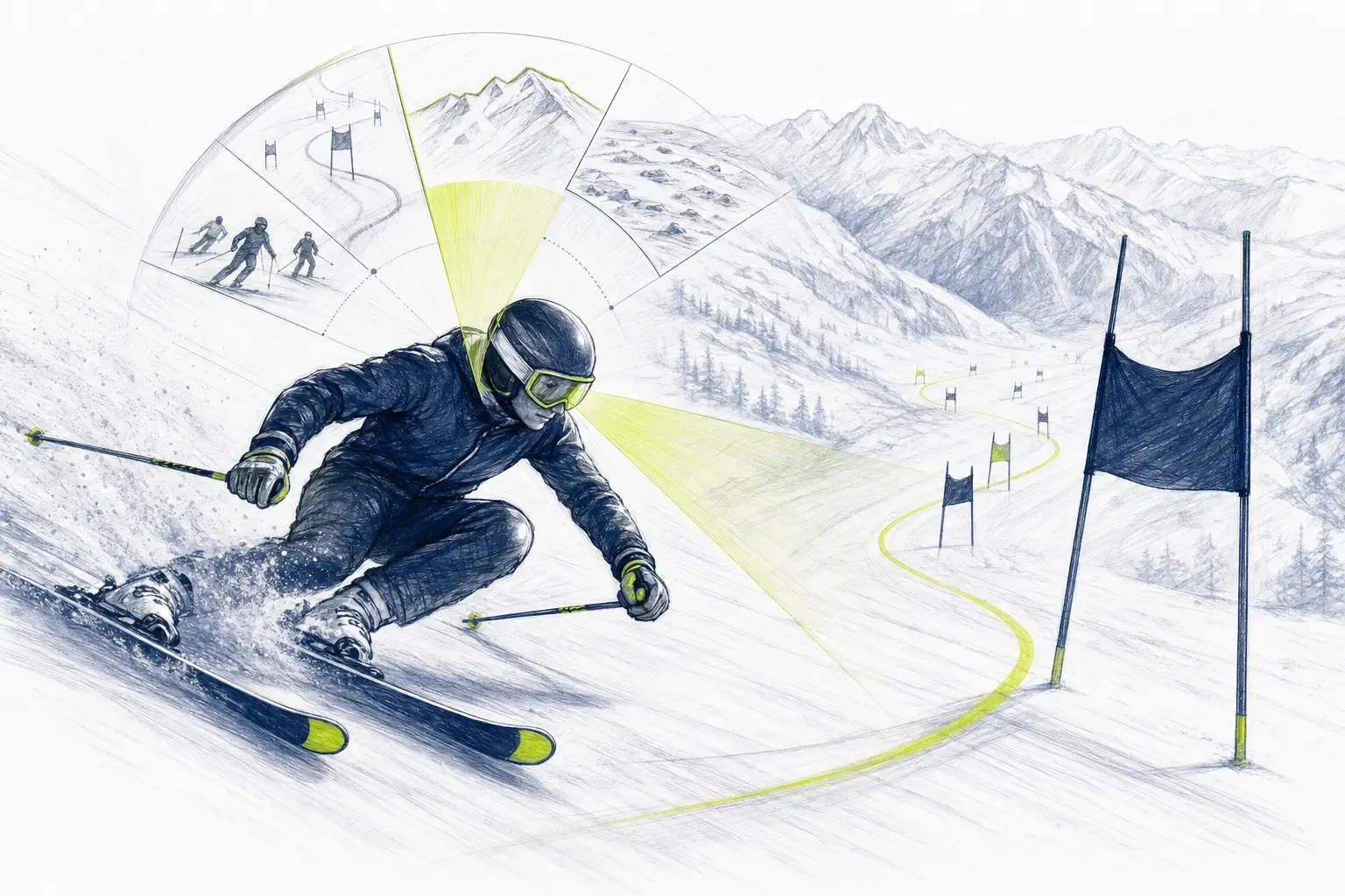 Koncentrácia – technická ilustrácia Ski Loko
