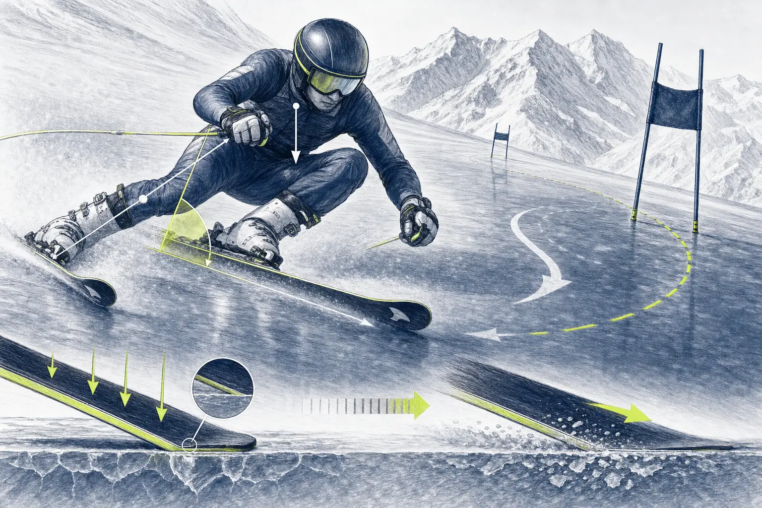 Ľadová trať – technická ilustrácia Ski Loko