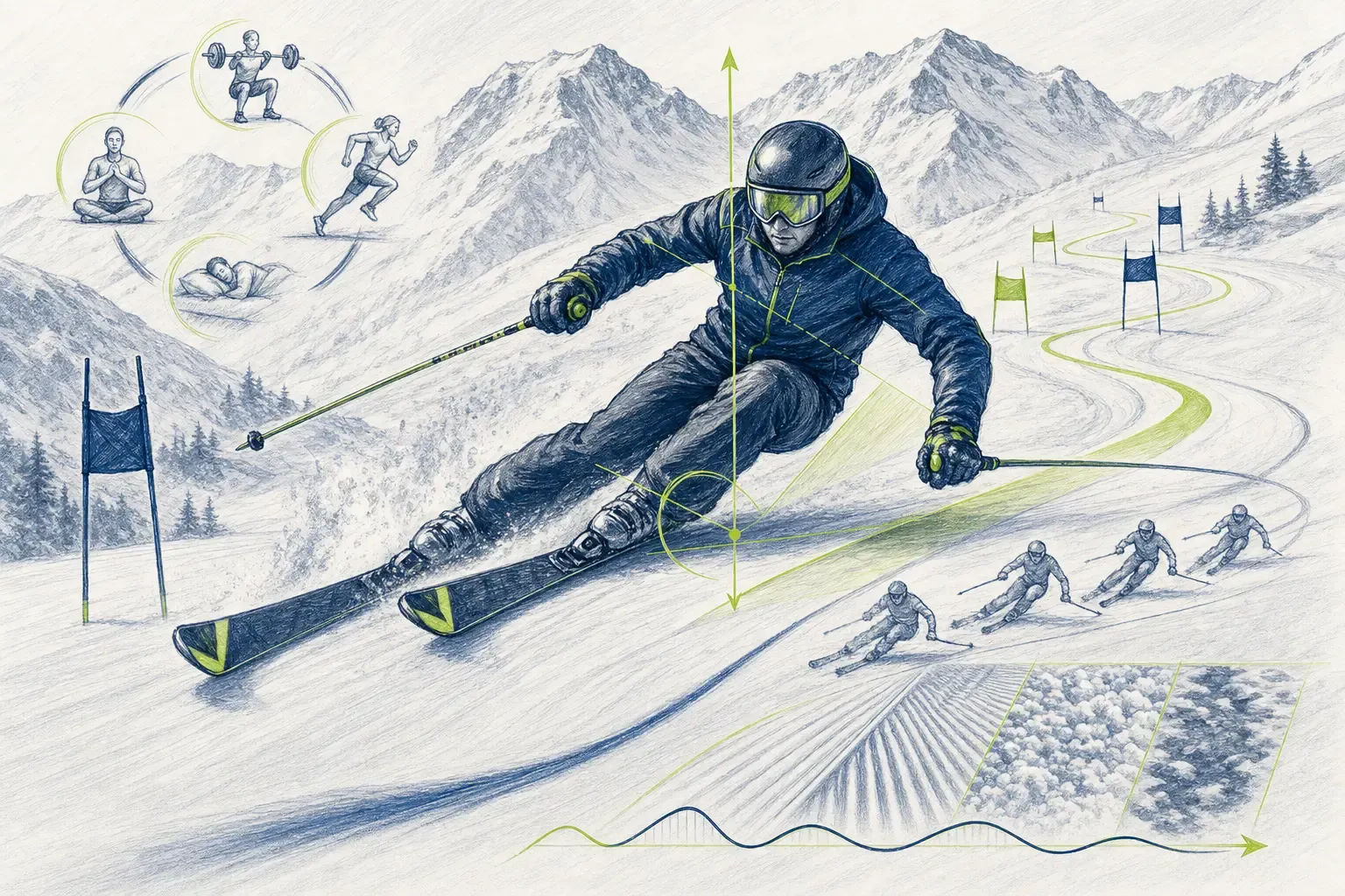 Lyžiarsky tréning – technická ilustrácia Ski Loko