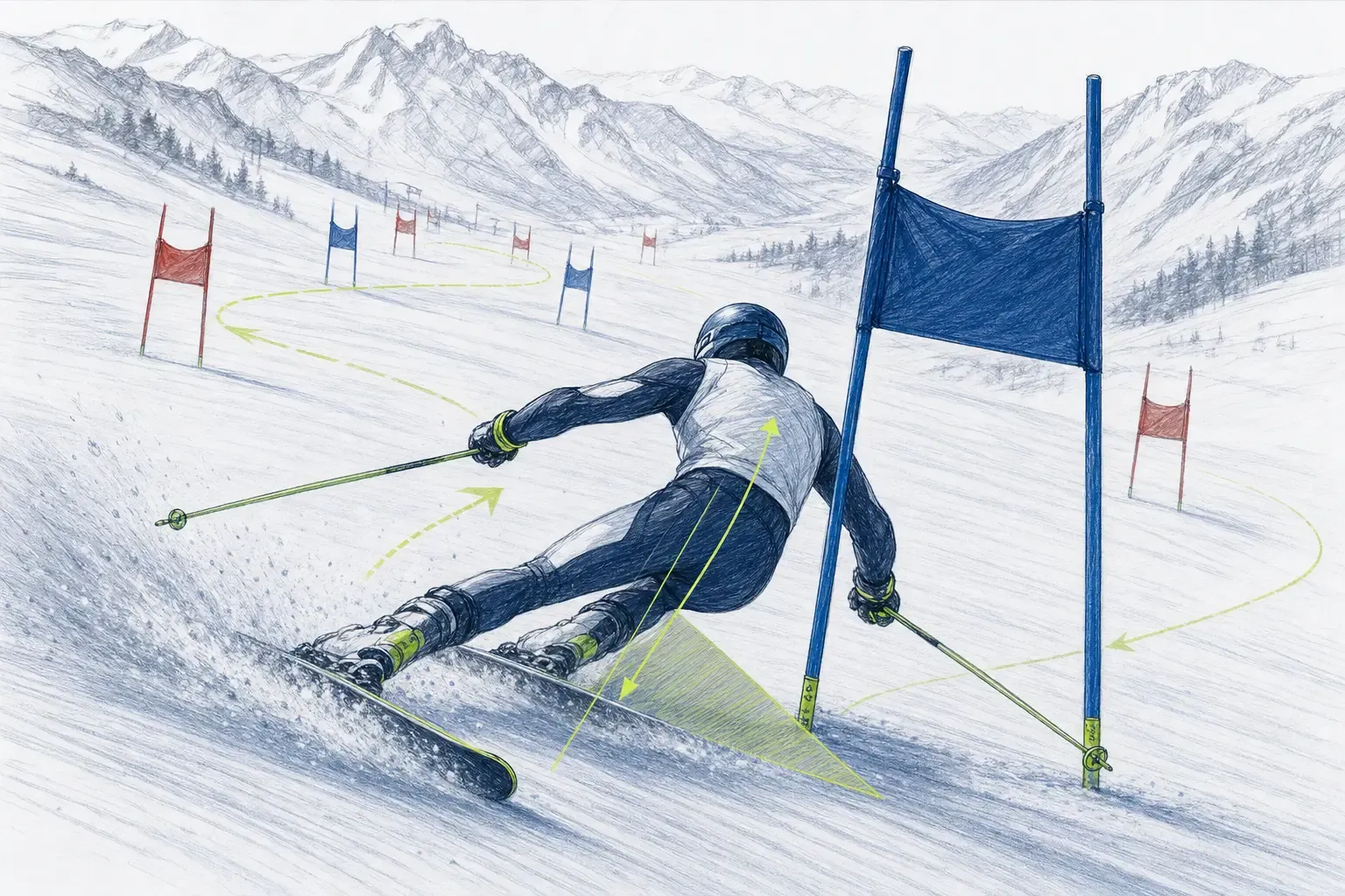 Modrá bránka – technická ilustrácia Ski Loko