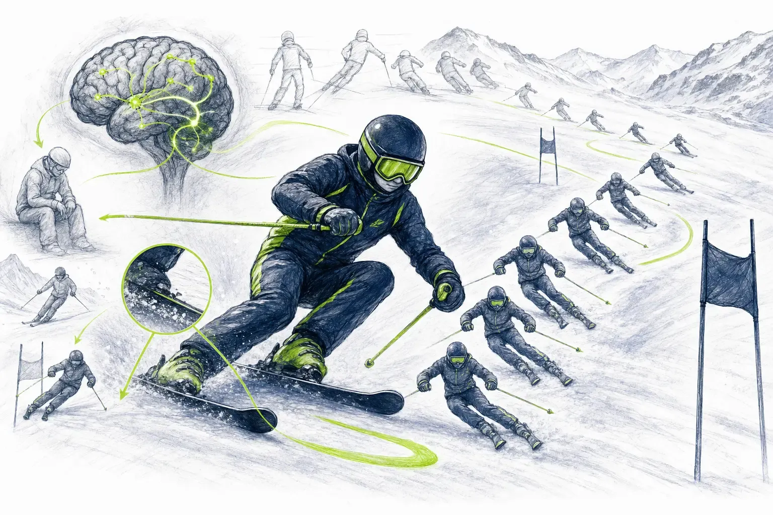 Motorické učenie – technická ilustrácia Ski Loko