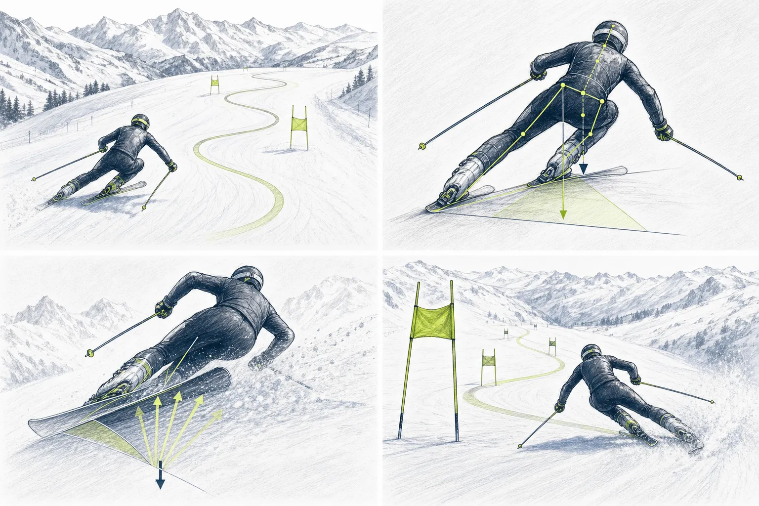 Obrovský slalom GS – praktické použitie techniky pri jazde alebo pretekovom tréningu