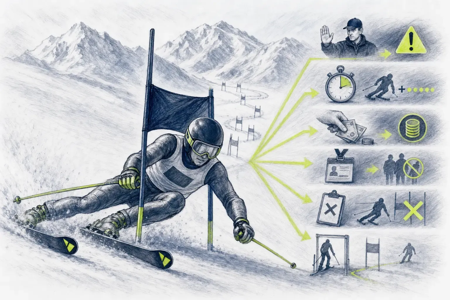 Penalizácia – technická ilustrácia Ski Loko