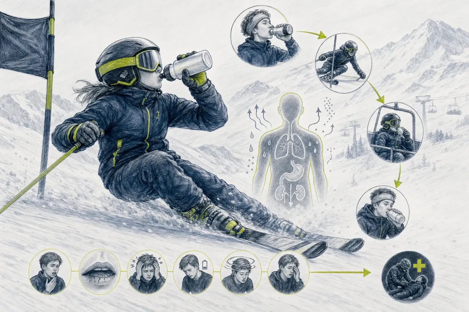 Pitný režim – technická ilustrácia Ski Loko