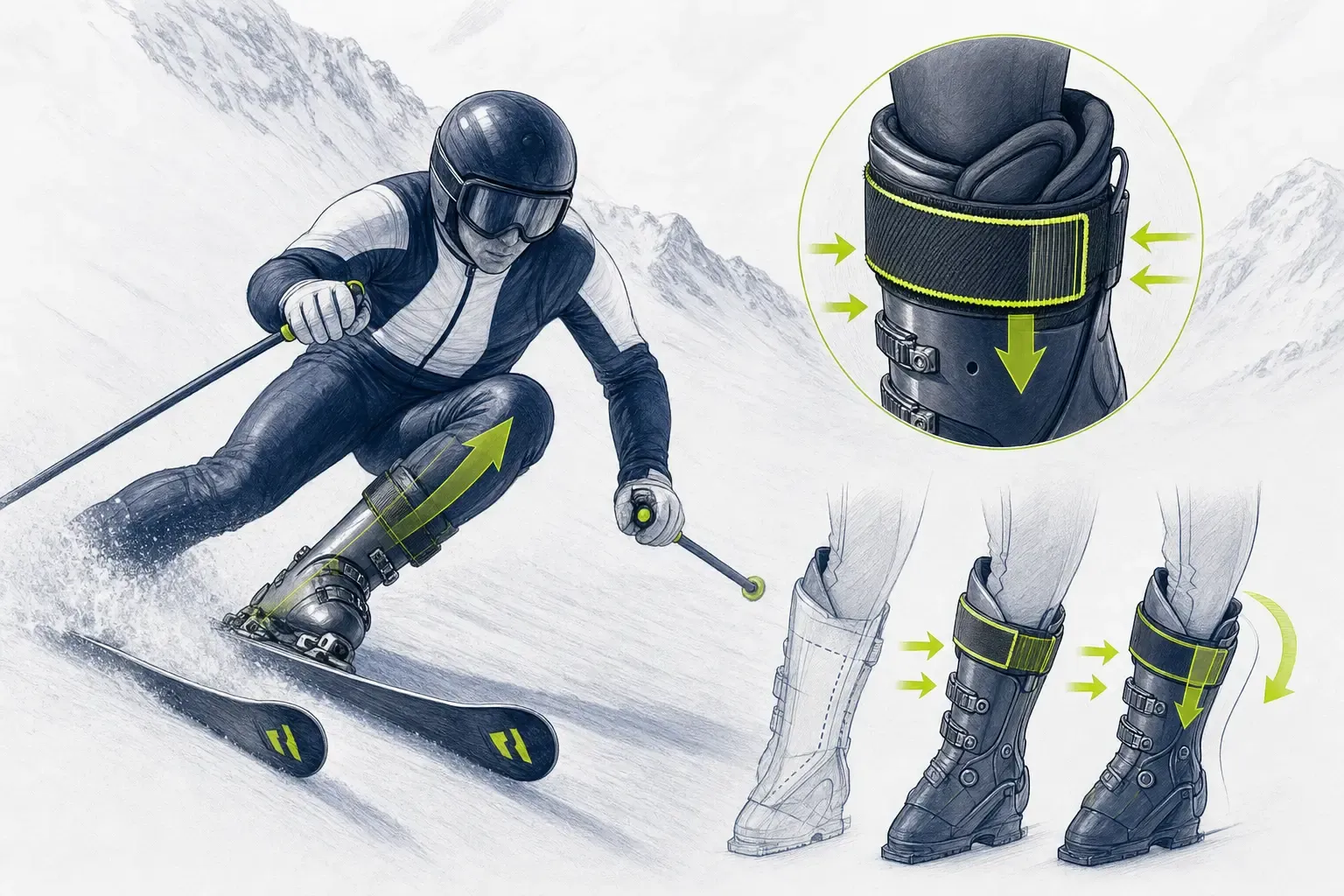Power strap – technická ilustrácia Ski Loko