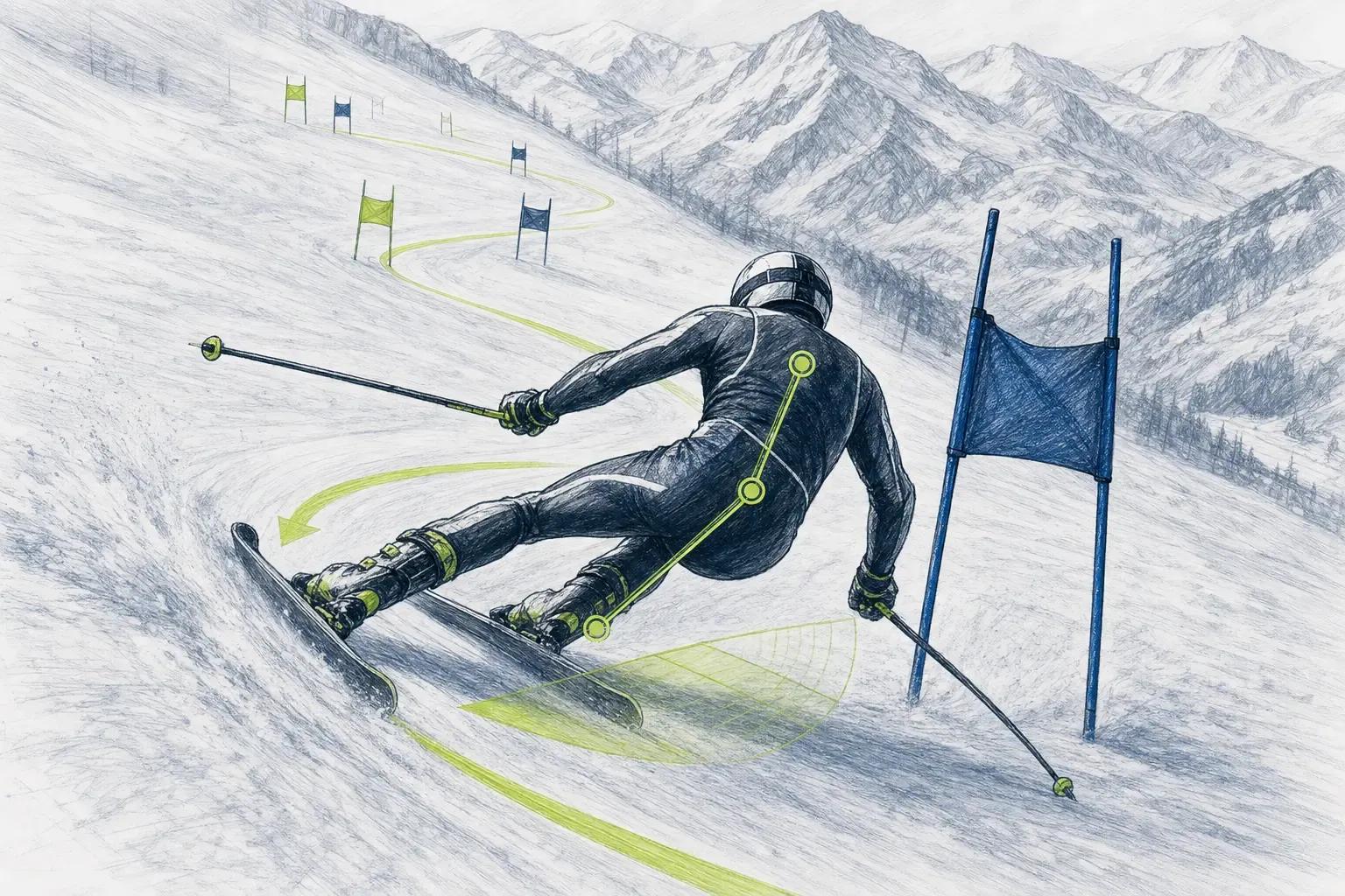 Preteková jazda – technická ilustrácia Ski Loko