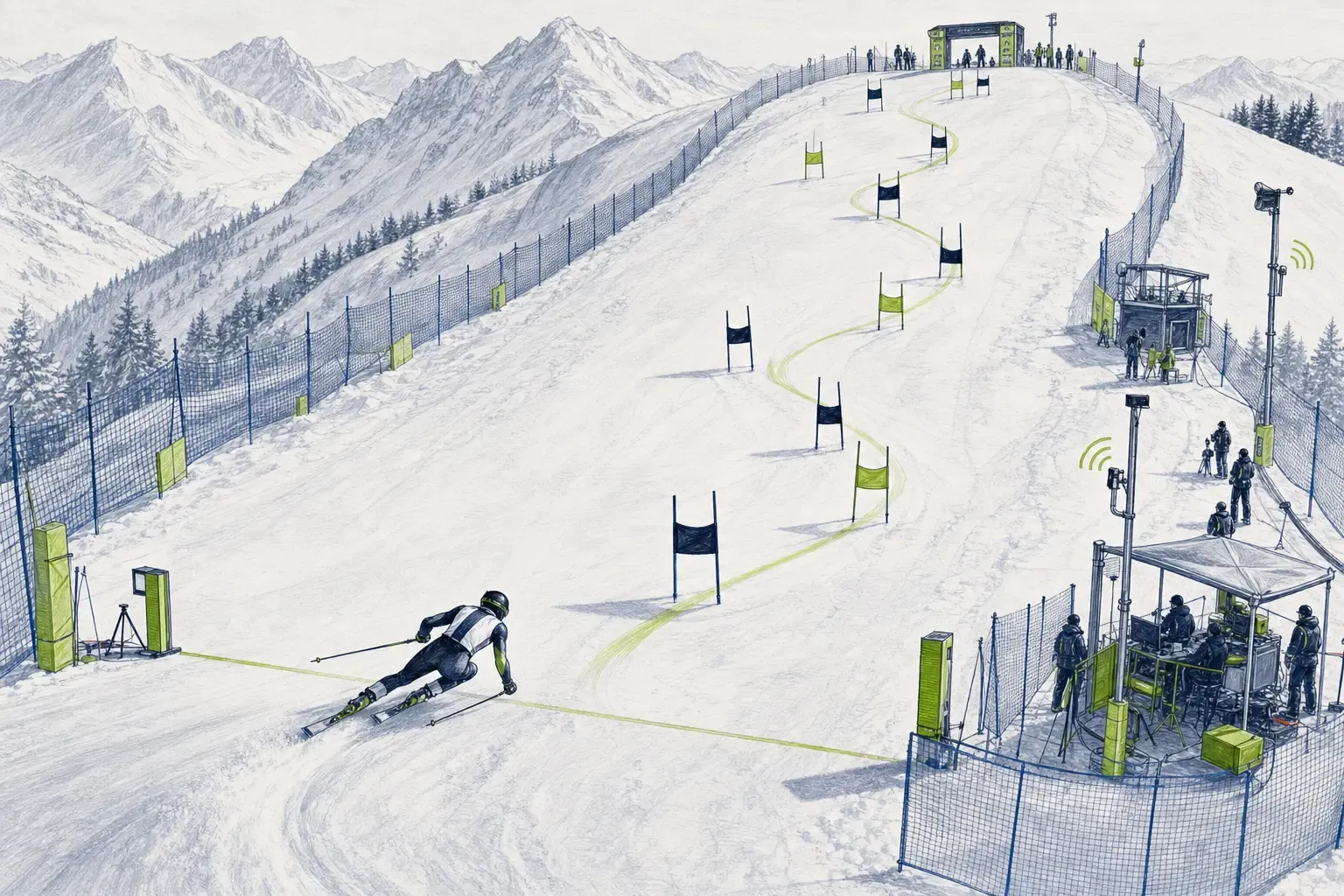 Preteková trať – technická ilustrácia Ski Loko