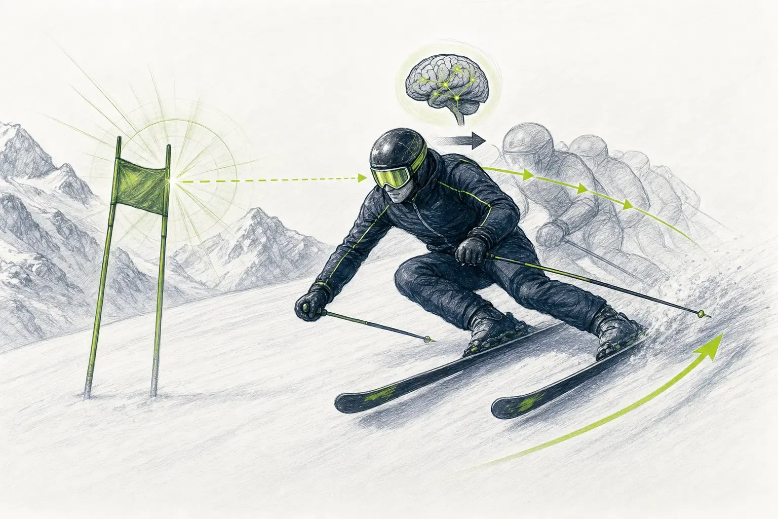 Reakčná rýchlosť – technická ilustrácia Ski Loko