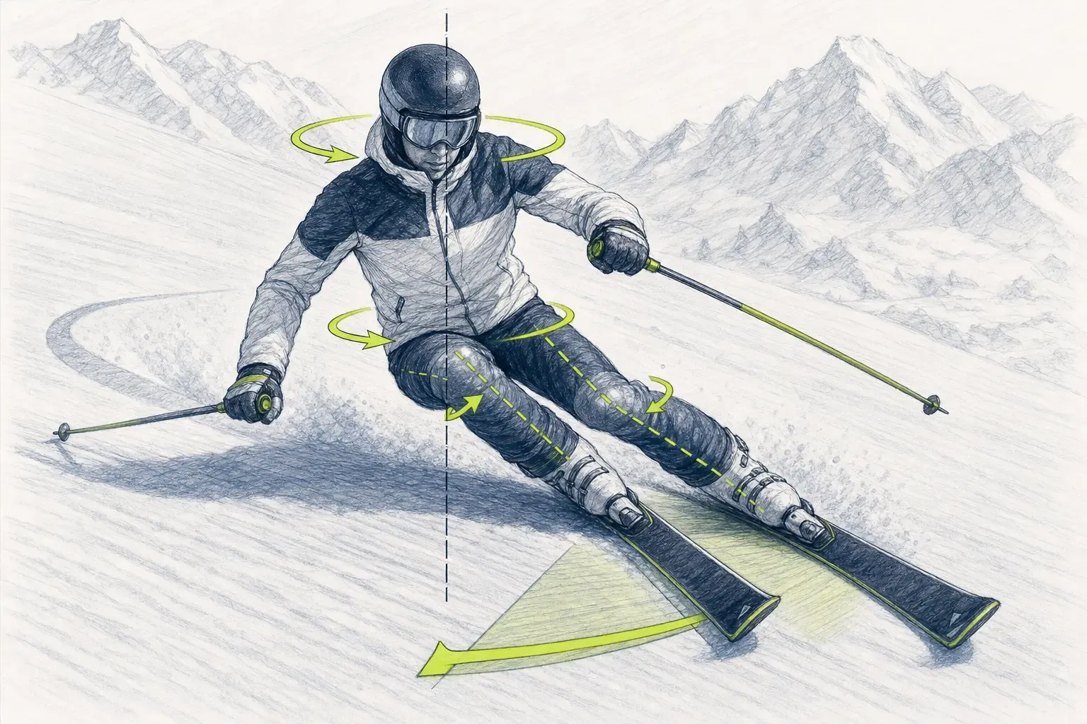 Rotácia – technická ilustrácia Ski Loko