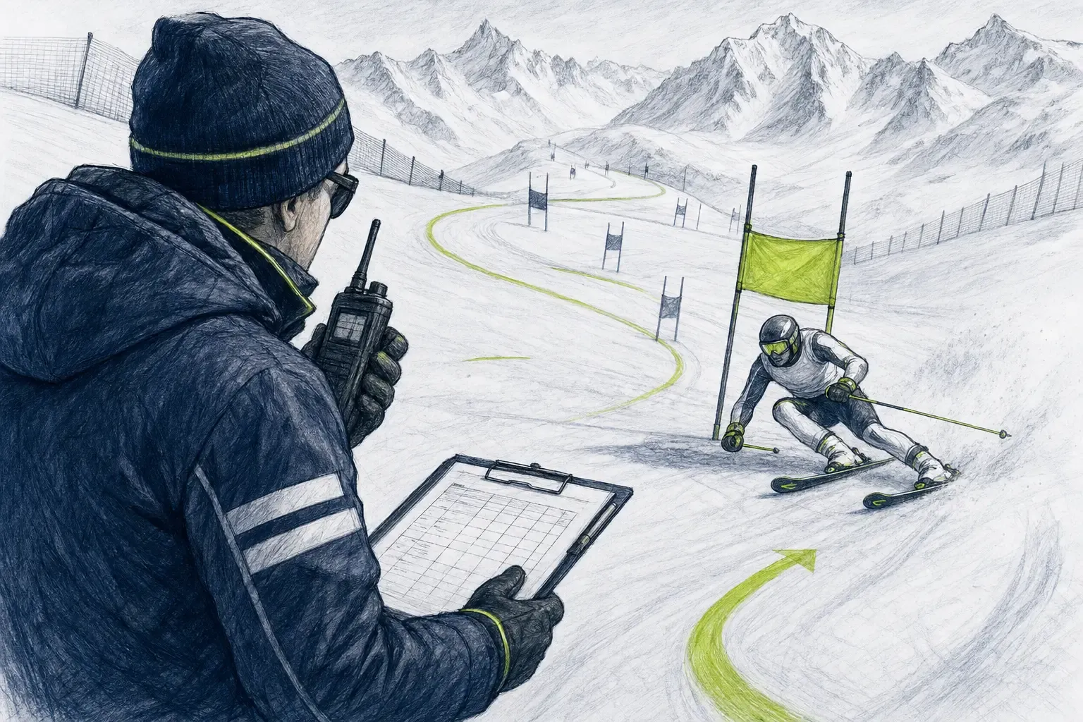 Rozhodca – technická ilustrácia Ski Loko