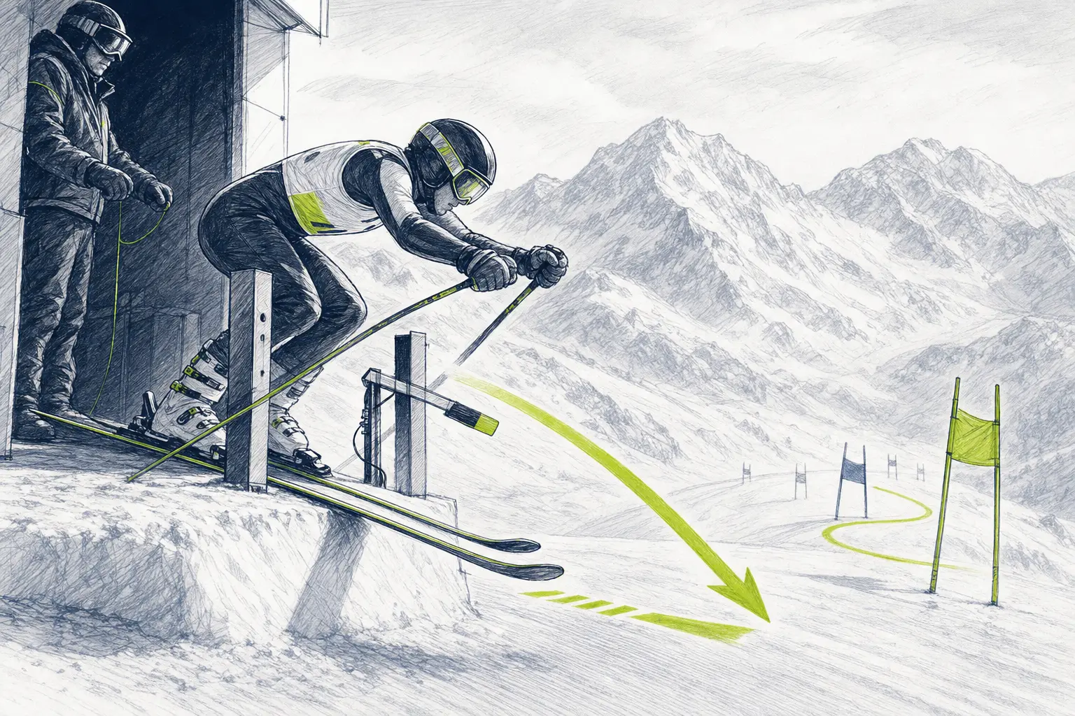 Štart – technická ilustrácia Ski Loko