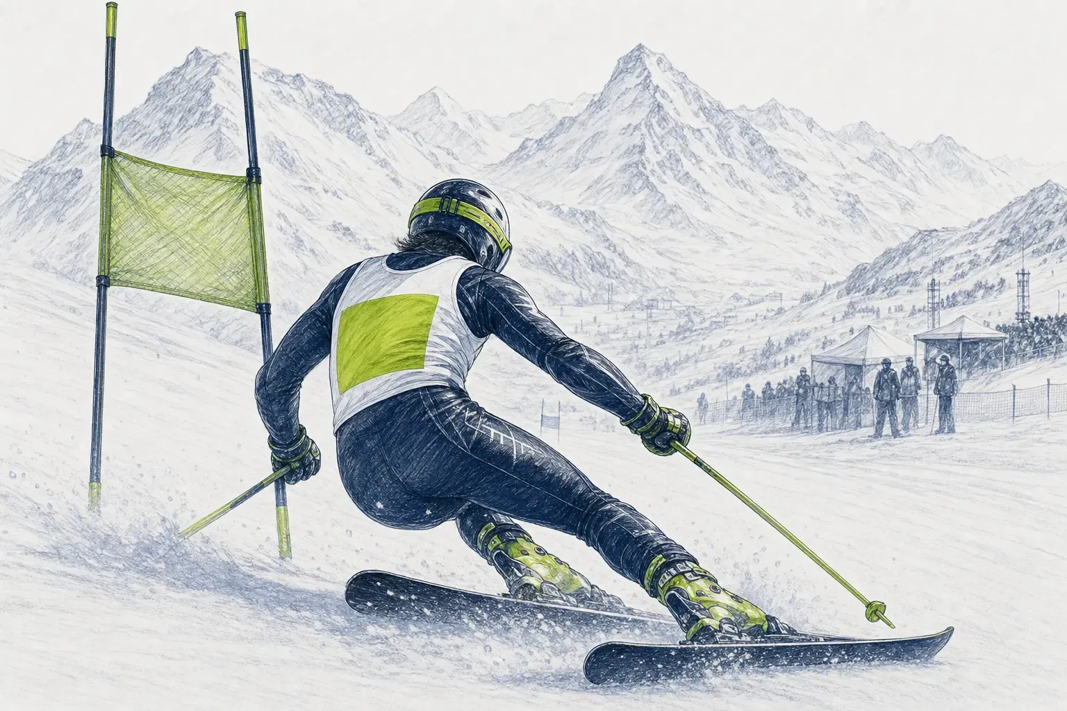 Štartové číslo – technická ilustrácia Ski Loko