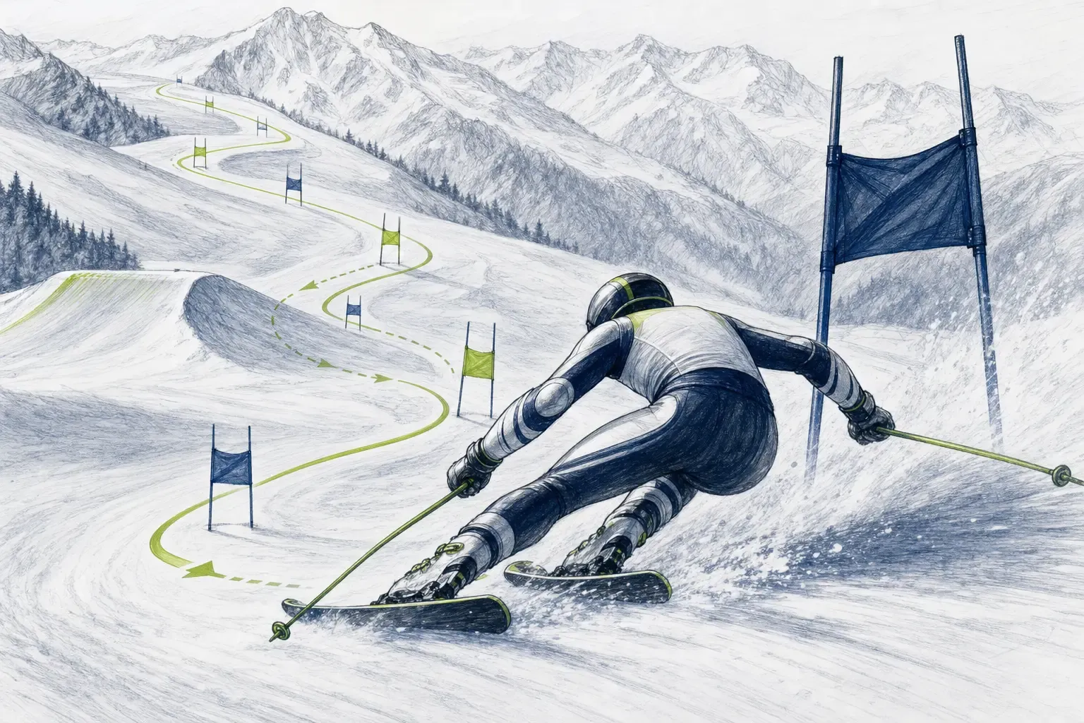 Super-G SG – technická ilustrácia Ski Loko