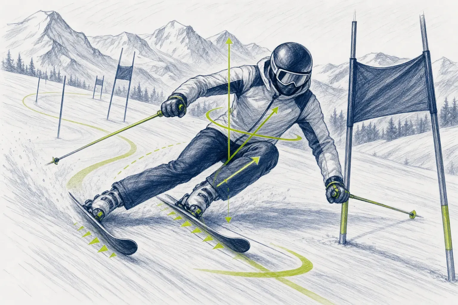 Technická jazda – technická ilustrácia Ski Loko