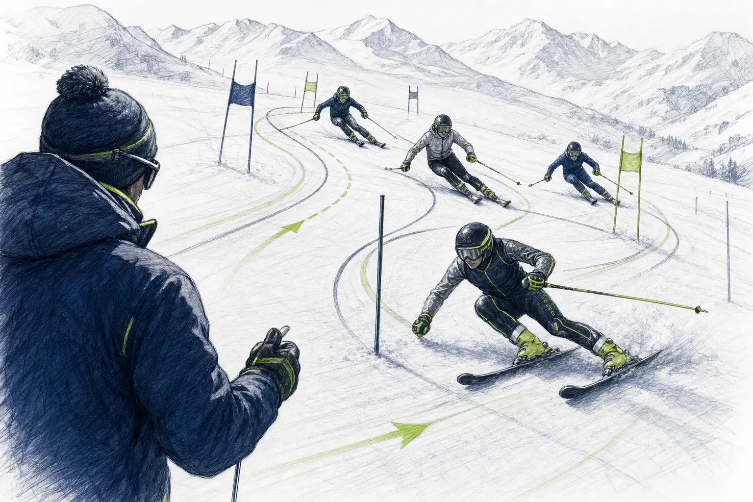 Tímový tréning – technická ilustrácia Ski Loko