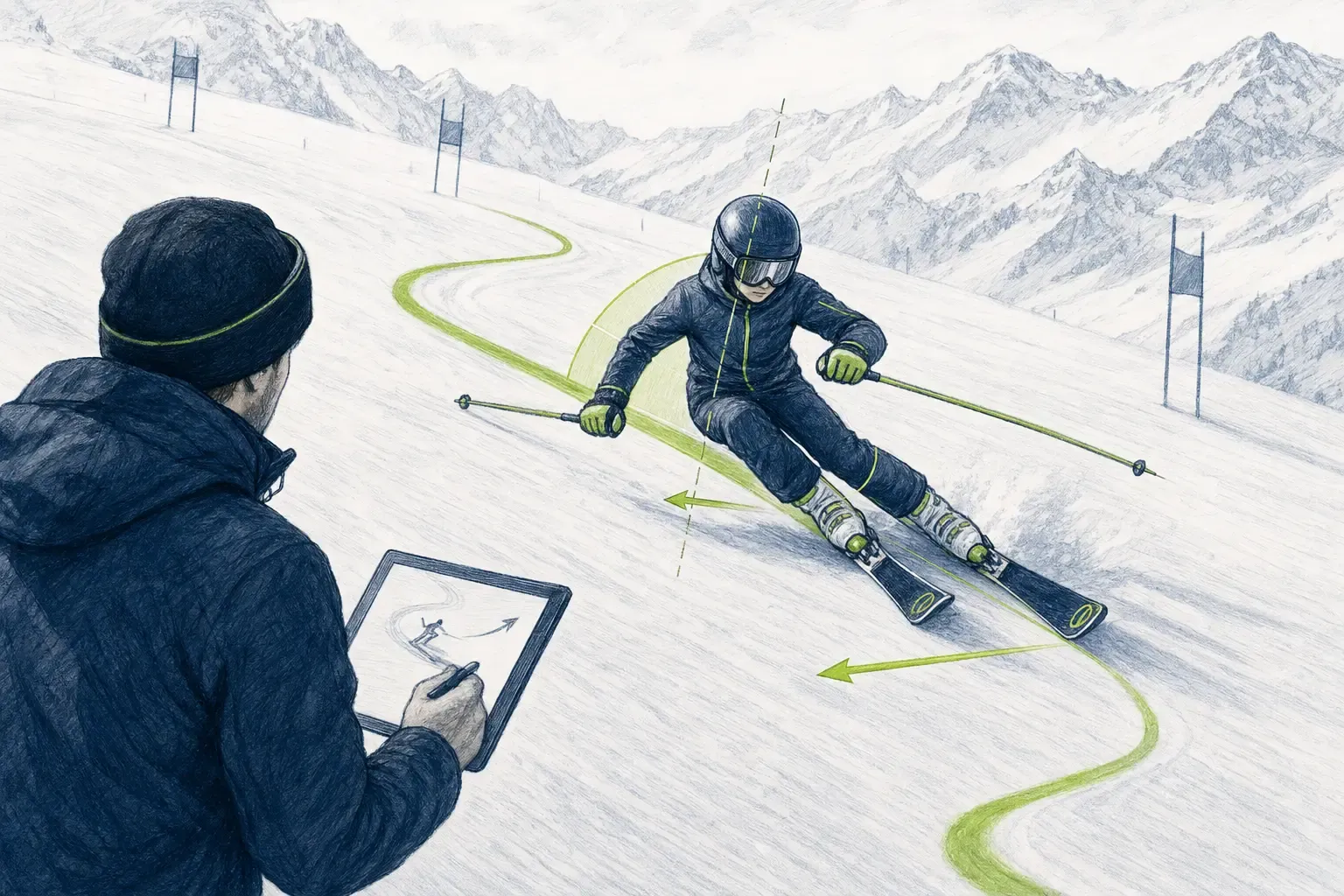 Tréningová jazda – technická ilustrácia Ski Loko