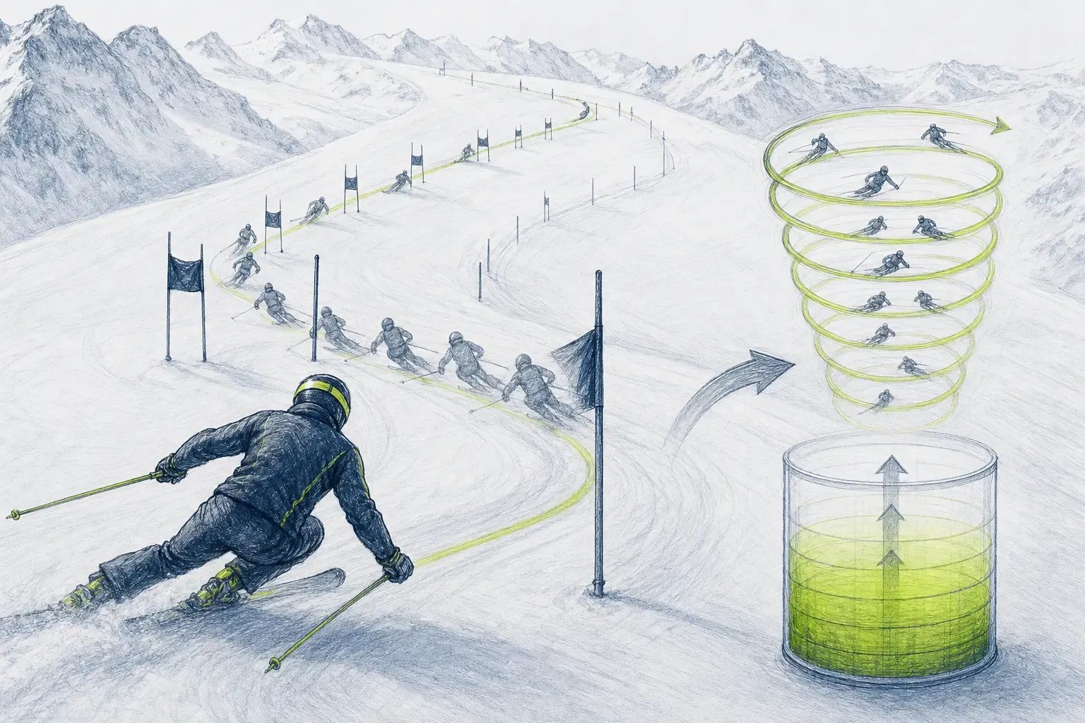 Tréningový objem – technická ilustrácia Ski Loko