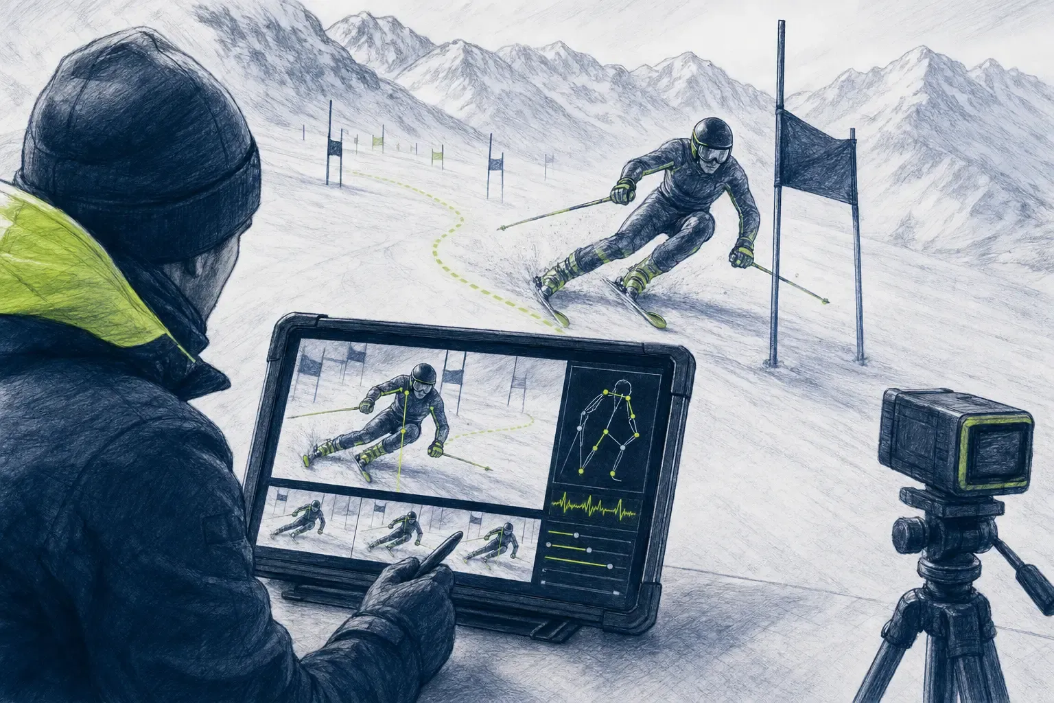 Videoanalýza – technická ilustrácia Ski Loko