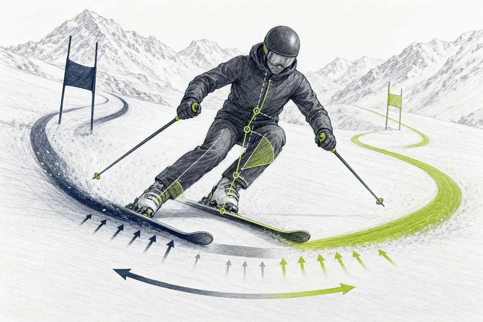 Zmena hrán – technická ilustrácia Ski Loko